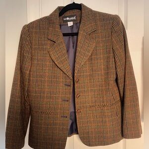 Sag Harbor Multicolor Plaid Blazer // Size 4